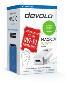 Devolo Magic 2 Wifi next Single, 1200 Mbit/s, Typ F, Gigabit Ethernet, 1000 Mbit/s, Multi User MIMO, Vit
