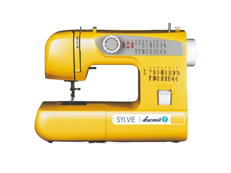 Lucznik SYLVIE, Guld, Halvautomatisk symaskin, Overlock, Sy, 4 Steg, 0 - 4 mm, Rotations-