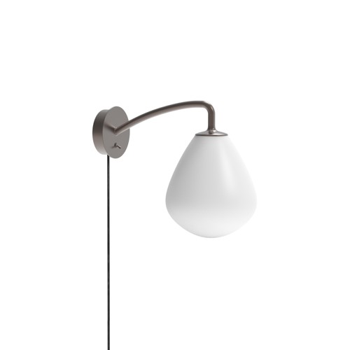 Specktrum - Eleanor Wall Lamp - White Opal Glass, Brown Metal
