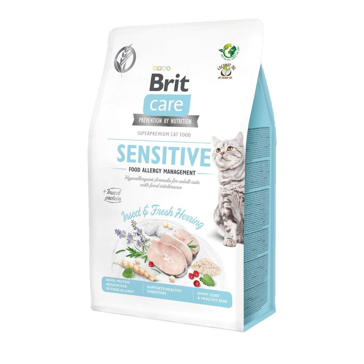 Brit Care Cat Grain Free Sensitive Insect & Fresh Herring Torrfoder till Katt 400 g