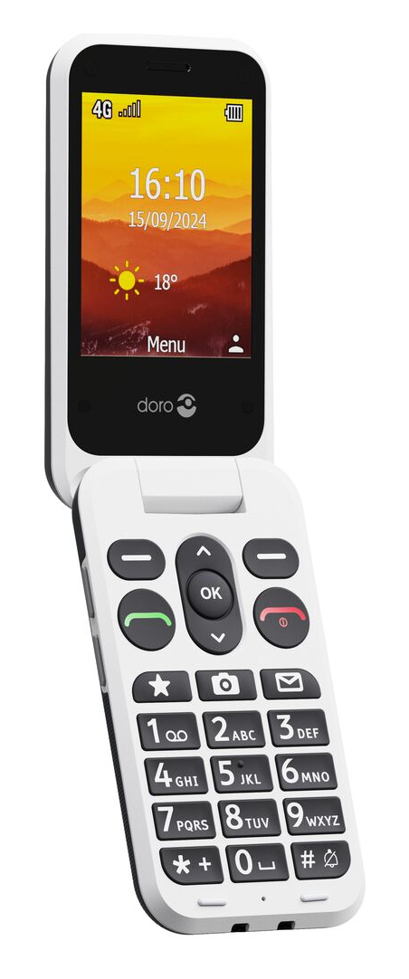 Doro Leva L21 mobiltelefon, svart/vit, bild 2