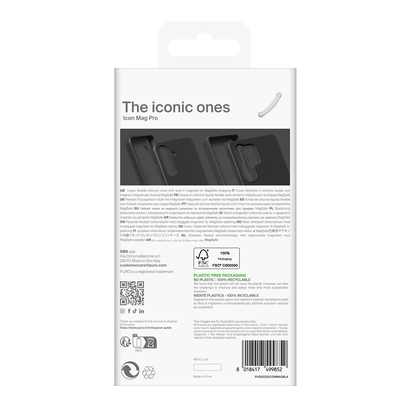 Puro Samsung Galaxy S25 Ultra Icon MAG magnetiskt fodral, svart, bild 4