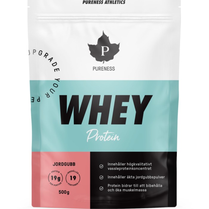 Pureness Athletics Whey Protein, Jordgubb, 500 g