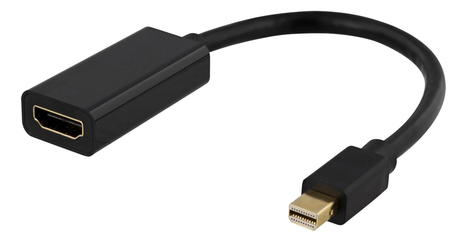 Adapter Mini DisplayPort till HDMI, 4K@60Hz, 0,2 meter - Svart, bild 2