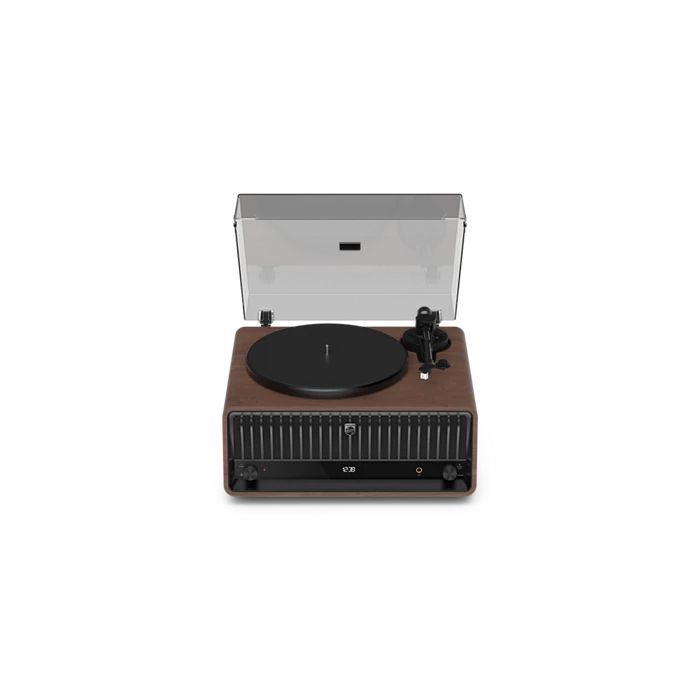 Philips TAV9000D BT remdriven skivspelare 33 1/3 och 45 rpm, valnöt
