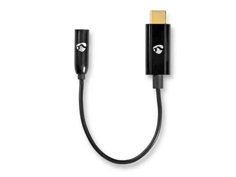 Nedis CCBW65950BK015, 3,5 mm, handsticka, USB typ-C, handsticka, 0,15 m, Sort