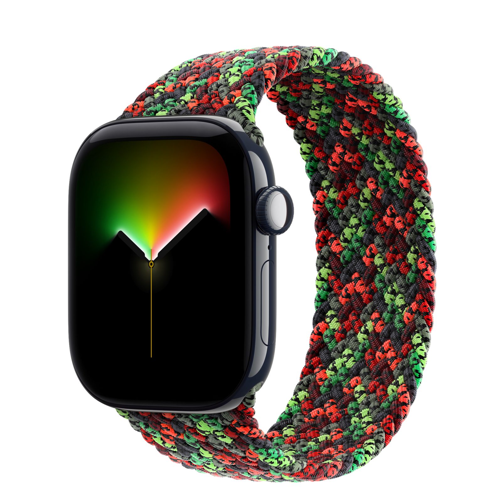 Apple Watch Series 12 (GPS + Cellular) • Keramikboett nattblå, 42 mm • Flätad sololoop i Black Unity – Unity Connection