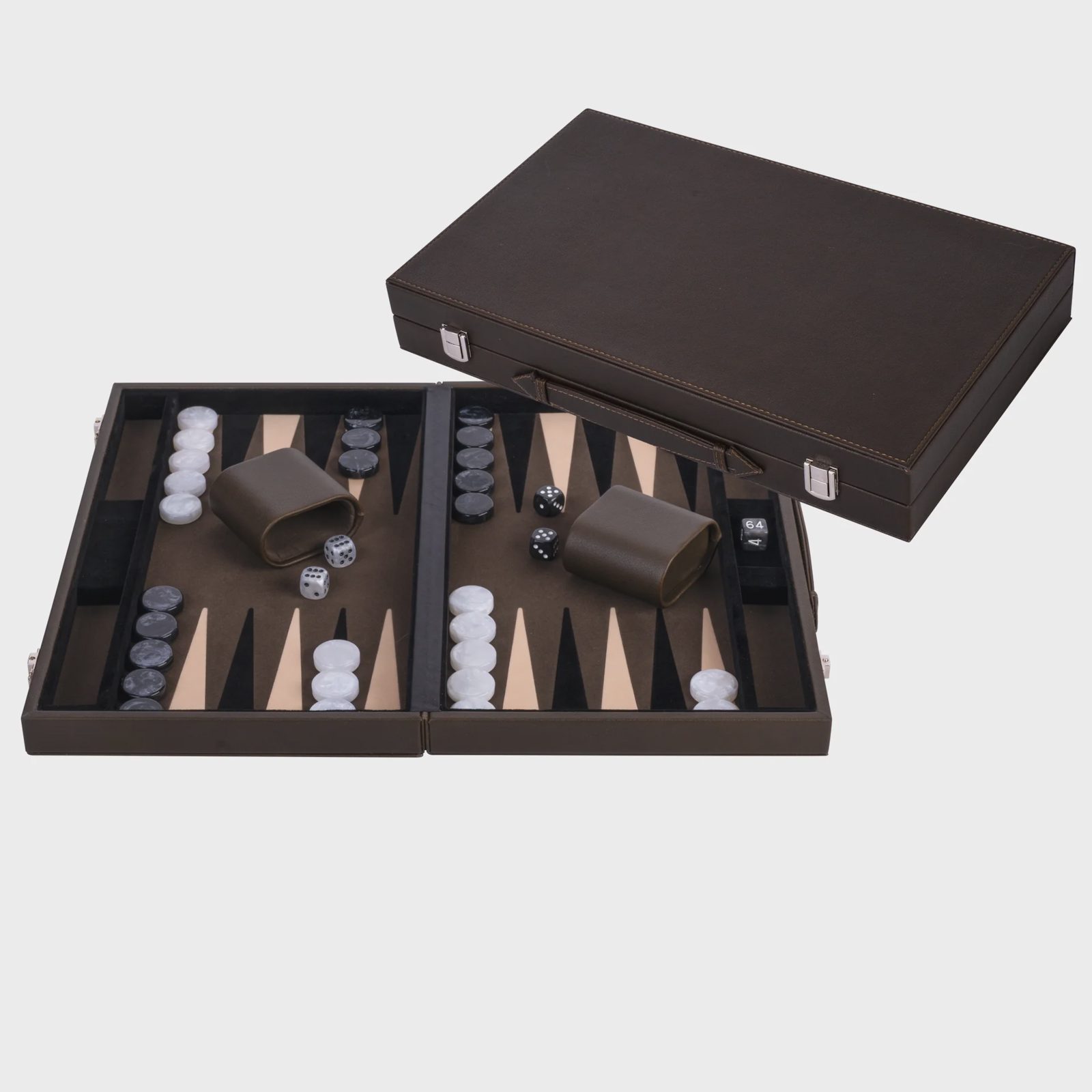 Engelhart Backgammon Medium Mörk Brun