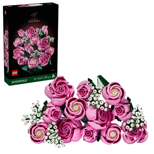 LEGO Botanicals Bukett med rosa rosor 10374