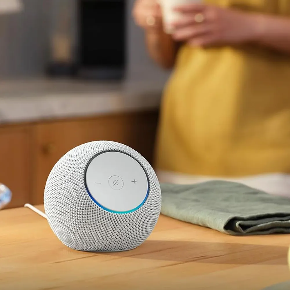 Amazon Echo Dot Max smarthögtalare Wi-Fi 6 Bluetooth, Glacier White