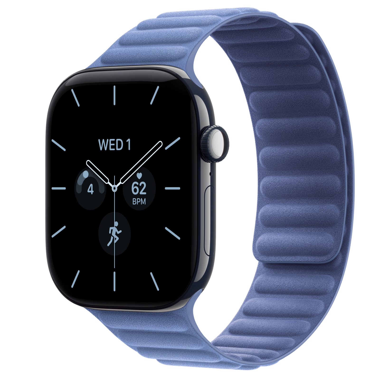 Apple Watch Series 12 (GPS + Cellular) • Keramikboett nattblå, 46 mm • Magnetlänk ängsblå