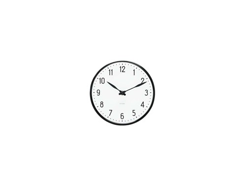 Arne Jacobsen – Station Väggklocka – 16 cm – Svart, bild 2