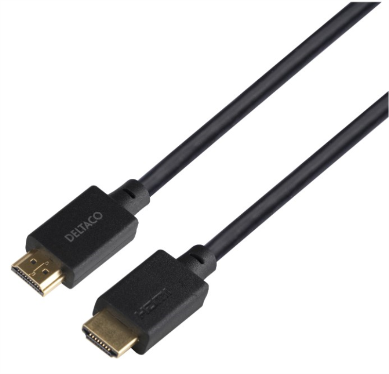 Deltaco 8K Ultra High Speed LSZH HDMI-kabel 2.1 - Svart - 3m