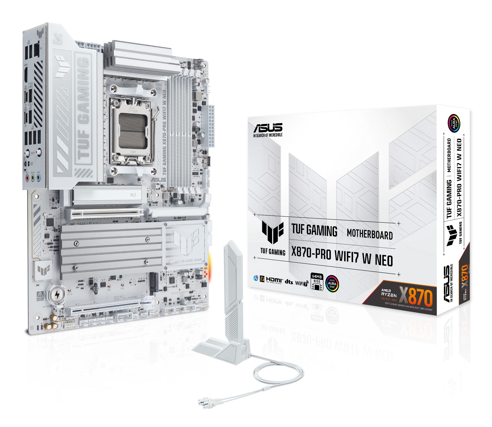 ASUS TUF Gaming X870-Pro WIFI7 White Neo, bild 4