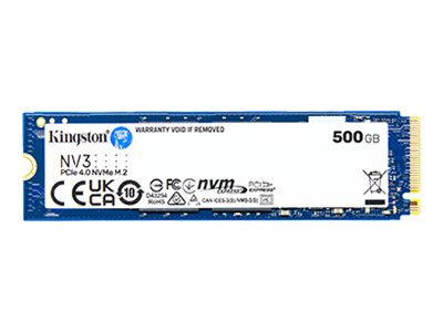 Kingston NV3 - SSD - 500 GB - inbyggd - M.2 2280 - PCIe 4.0 x4 (NVMe)
