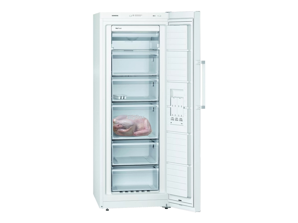 Siemens iQ300 GS29NFWEV frys 200 L, 60 cm, energiklass E, vit