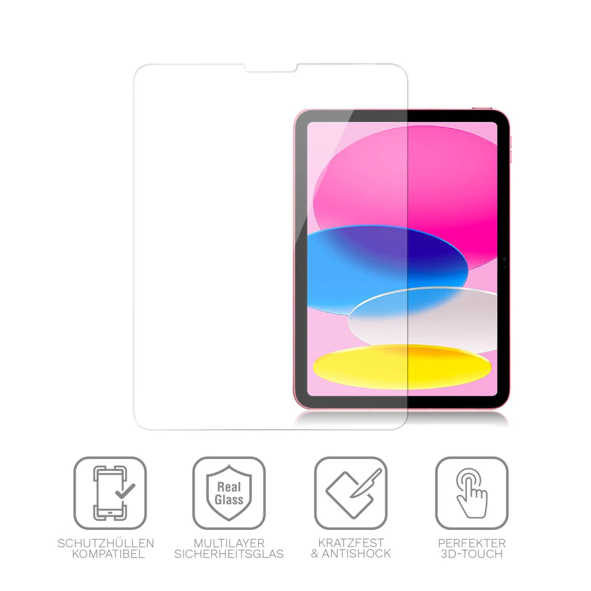 4smarts Second Glass X-Pro - Skärmskydd för surfplatta - 2.5D - glas - transparent - för Apple 10.9-inch iPad (10:e generation), bild 2