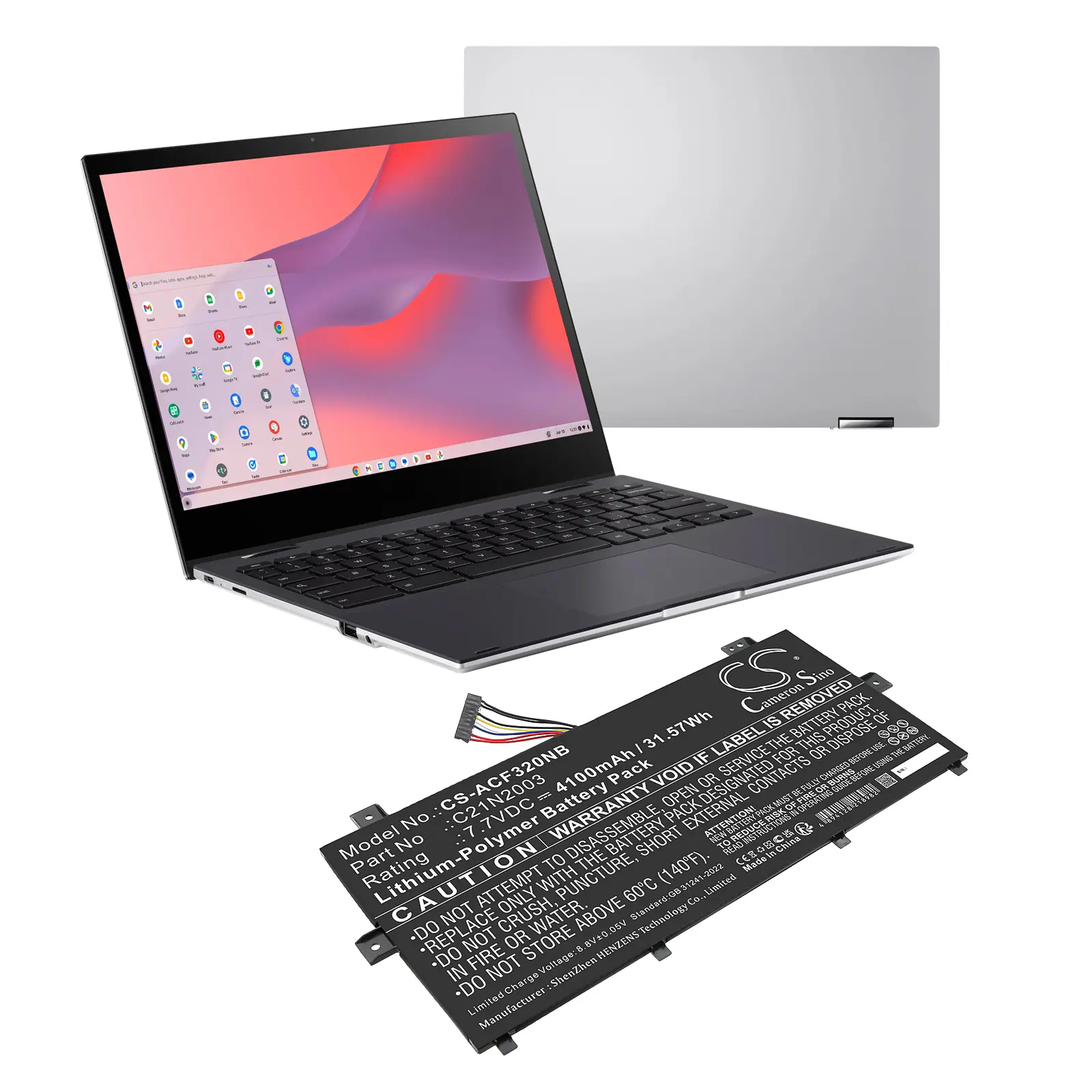 Batteri till Notebook, Bärbar dator för Asus C235VA, CM3200FM1A, CM3200FVA m.fl., bild 4