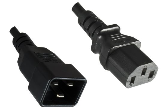 Strömkabel MicroConnect PowerCord, rak C13 - rak C20, 1m - Svart, bild 3
