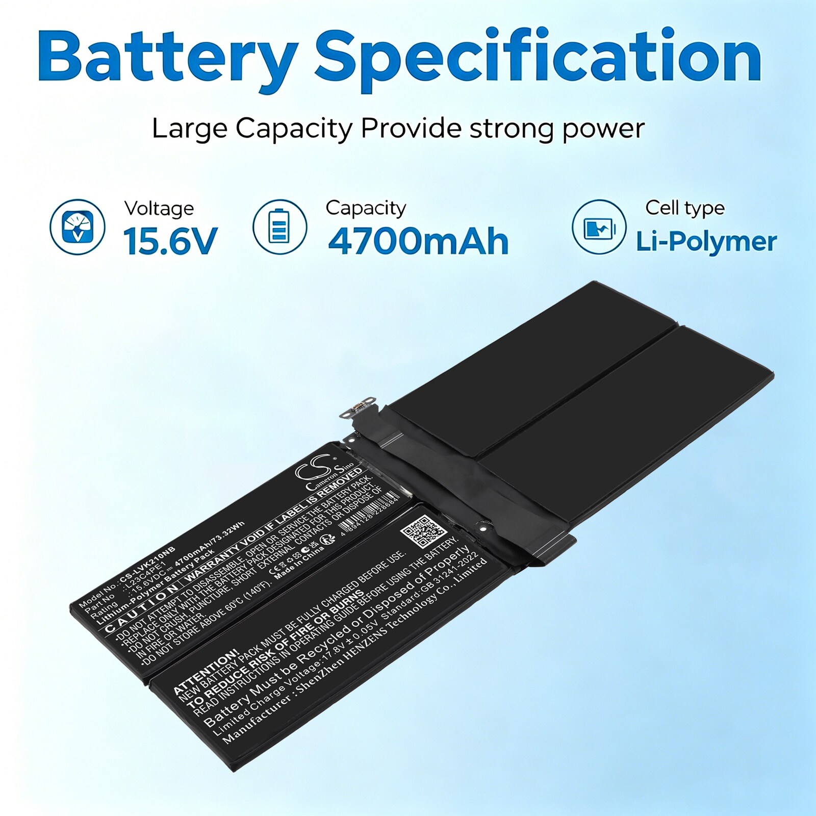 Batteri till Bärbar dator, laptop för Lenovo 21KR000AJP, 21KR000BJP, 21KR000CJP m.fl., bild 3