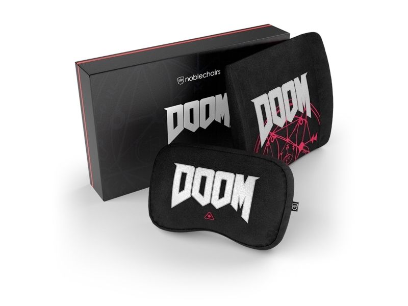 noblechairs DOOM Edition, Kuddset, Svart, 2 styck, EPIC, ICON, and HERO