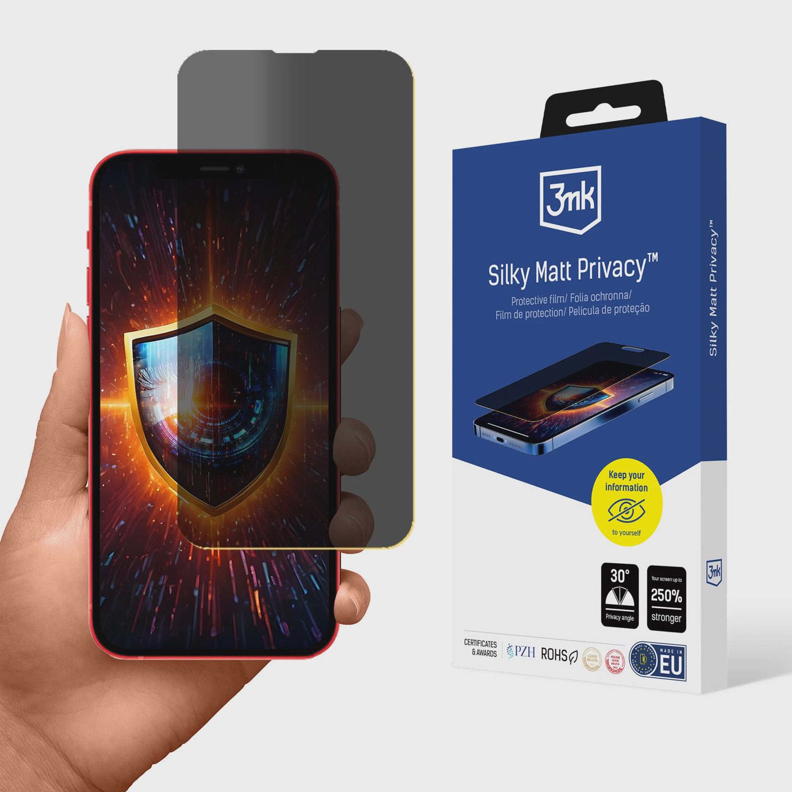 Sekretessskyddsfilm, matt 3mk Silky Matt Privacy för Apple iPhone 13
