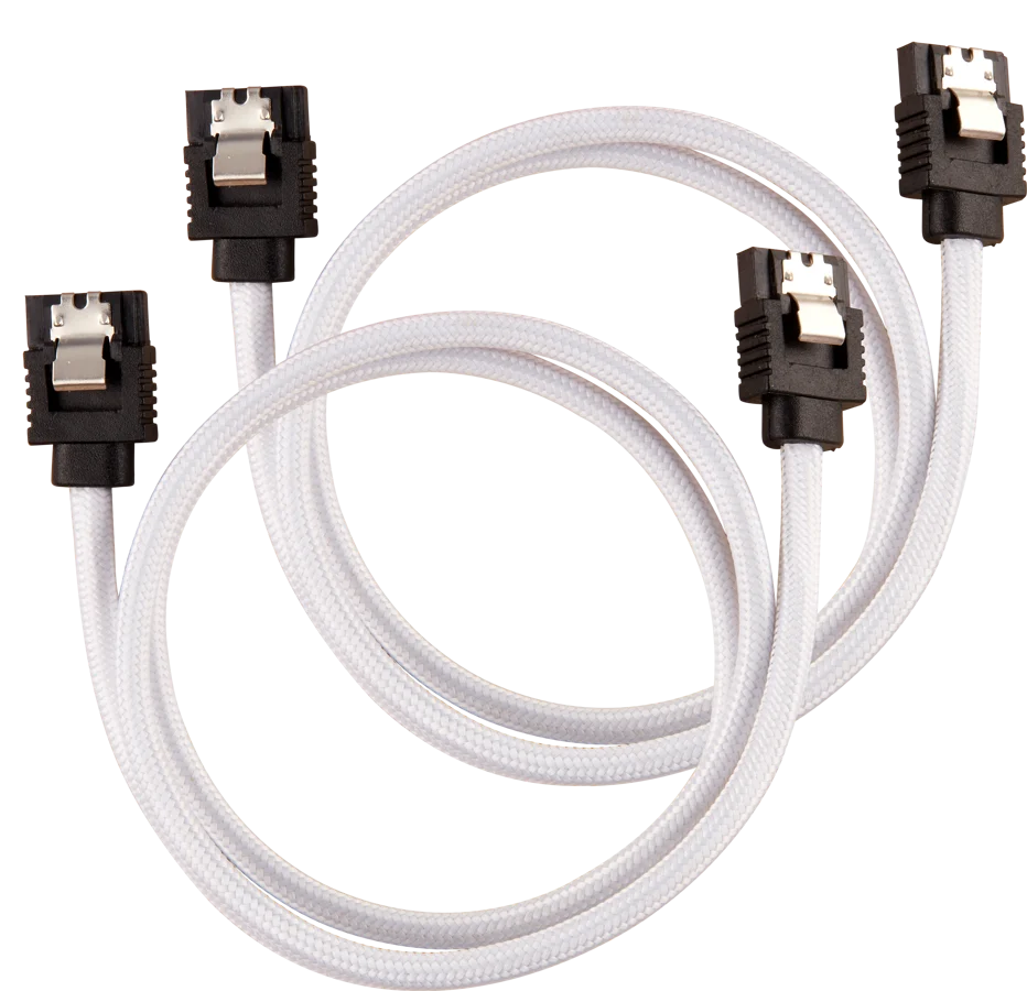 Corsair SATA-kabel Rak Vit 60cm 2-pack, bild 4