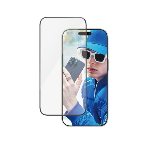 PanzerGlass iPhone 16 Pro skärmskydd Ultra-Wide Fit med applikator, svart