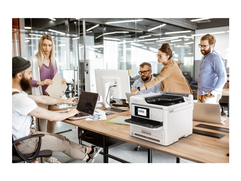 Epson WorkForce Pro WF-M5899DWF, svart/vit skrivare + scanner + kopiator + fax, 25 ppm ISO, 1200x2400 dpi scanner, duplex, display, AirPrint, USB/LAN/WiFi