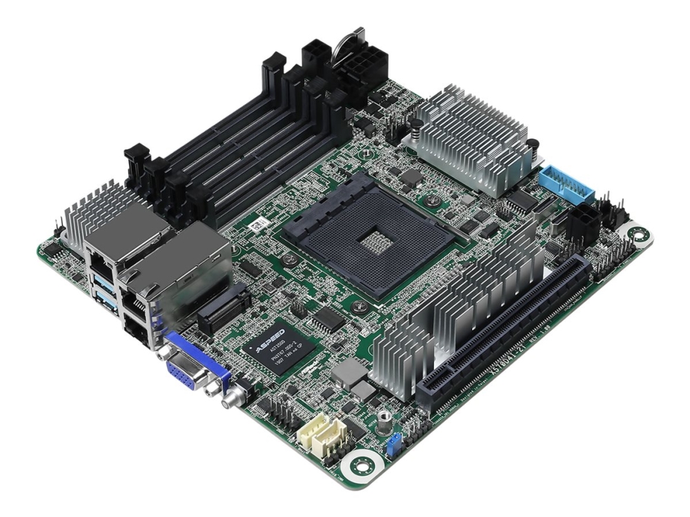 ASRock Rack X570D4I-2T, AMD Socket AM4, X570, Mini-ITX, 4xDDR4, PCI Express, M.2 + SATA3 RAID, USB 3.2 Gen2, 2x10Gbe