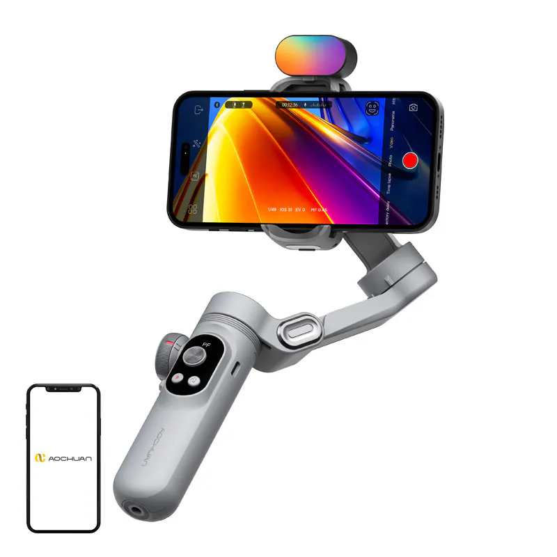AOCHUAN X Pro Gimbal with RGB Lighting (Grey)