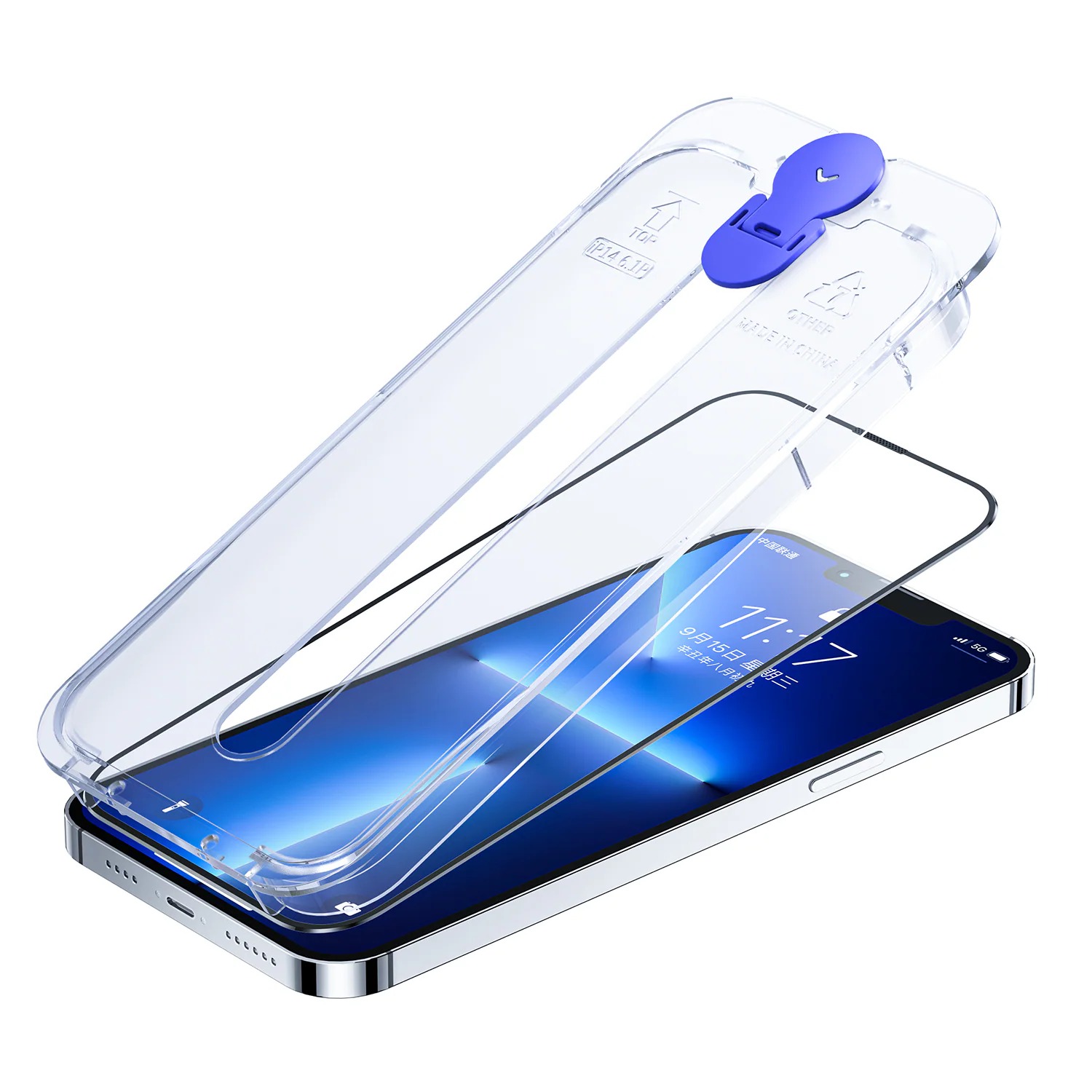 Joyroom Knight-glas för iPhone 14 Plus med monteringssats transparent (JR-H11)