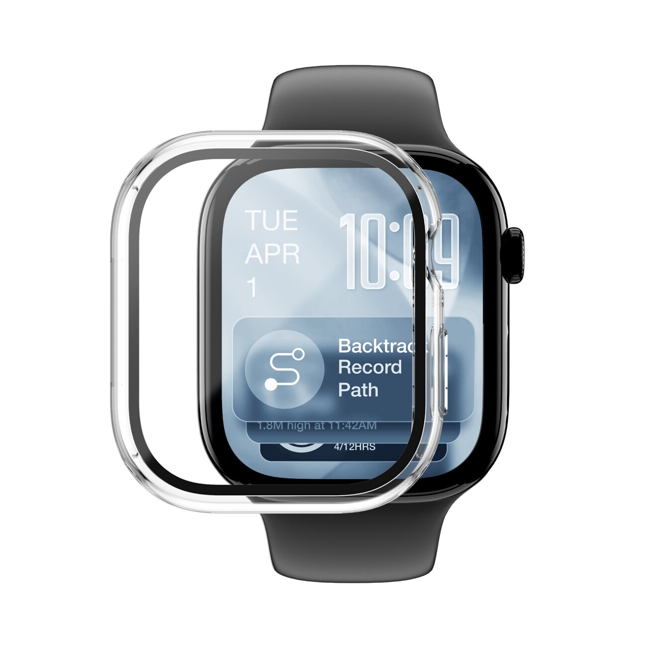 AmazingThing Radix glasskärmskydd med fodral för Apple Watch Series 11 46mm - Klar, bild 3