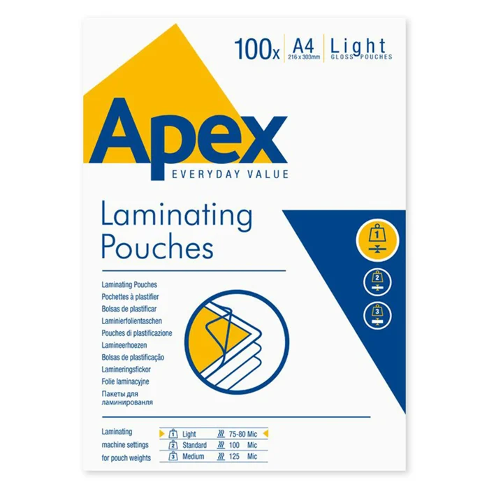 Lamineringsfickor A4 100-pack 75 mikron