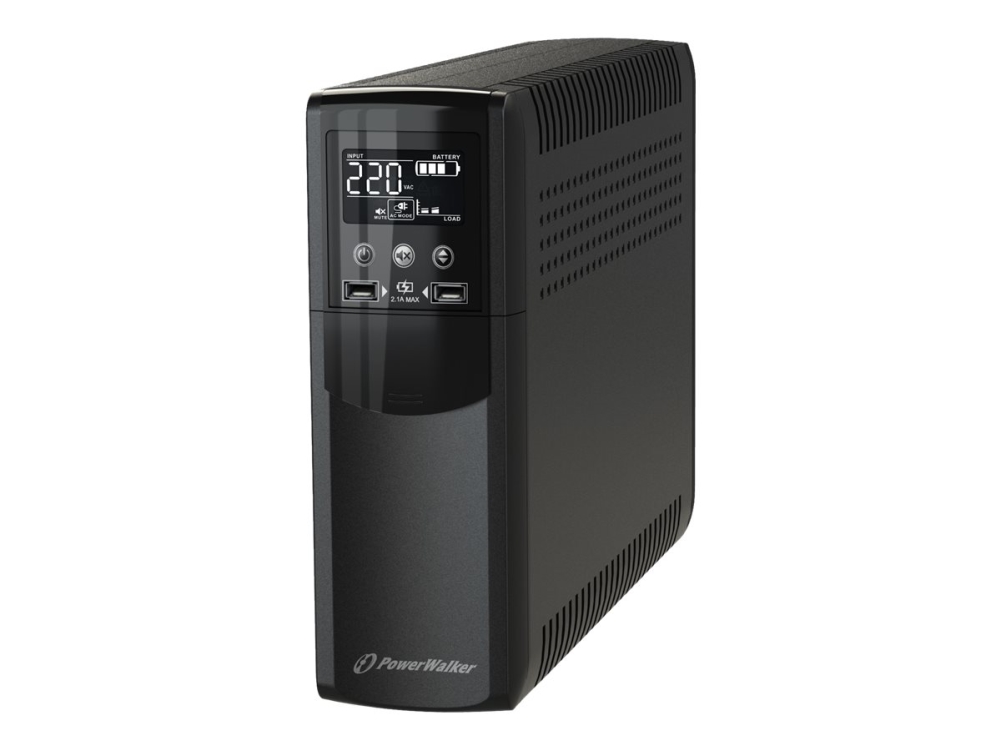 PowerWalker VI 1200 CSW - UPS - Växelström 170 - 280 V - 720 Watt - 1200 VA - 7 Ah - USB - utgångskontakter: 4