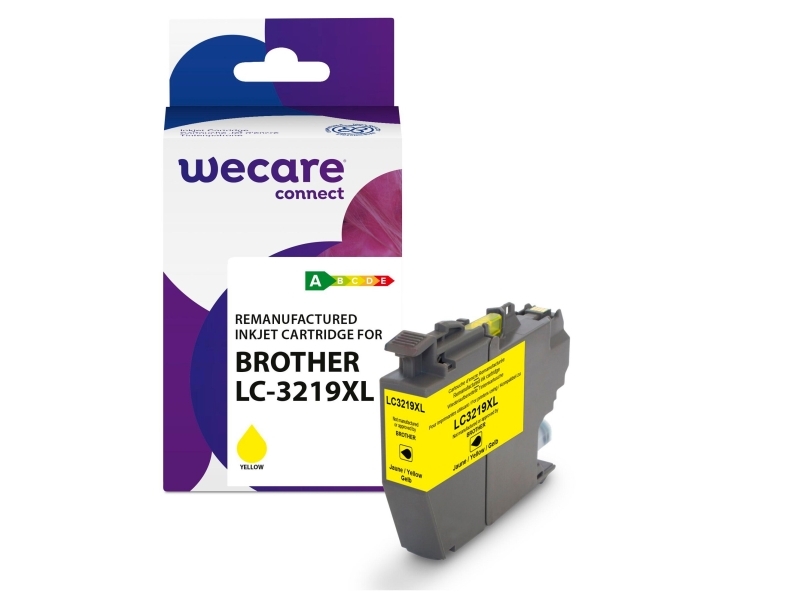 Bläckpatron Wecare Brother LC-3219XL kompatibel, bläckstråle, 1 600 sidor, gul