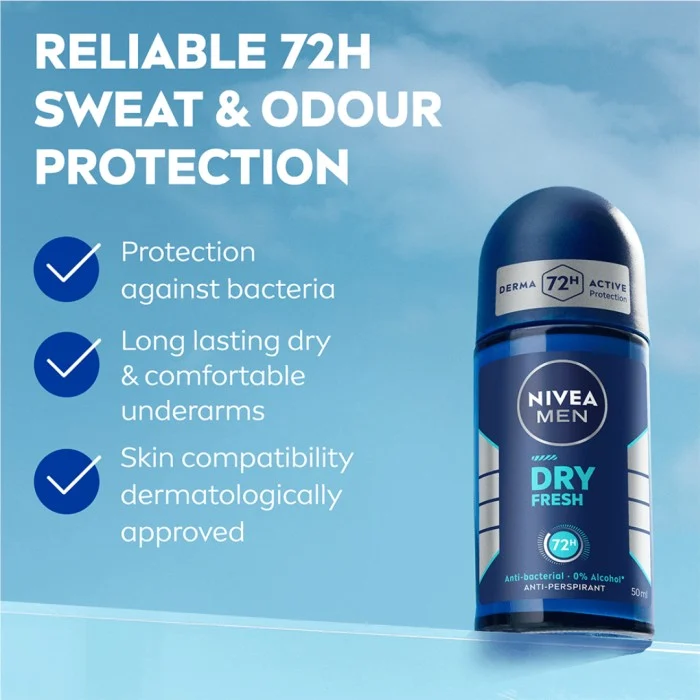 NIVEA MEN Dry Fresh Roll-On Deodorant 50 ml, bild 2