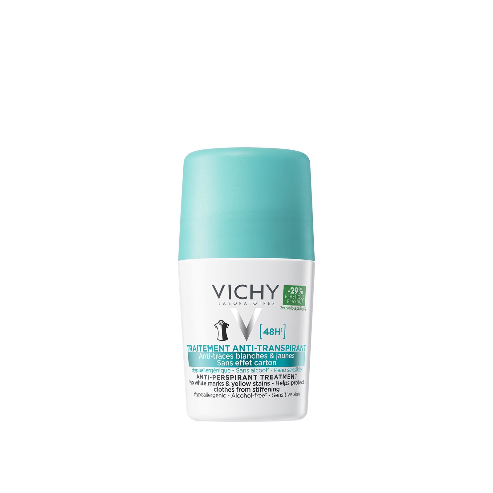 VICHY Anti-Trace antiperspirant deodorant roll-on 48h
