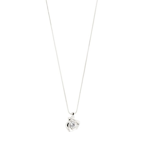 PILGRIM - SUNSET Crystal Necklace - Silver - 40 cm + 9 cm Extension