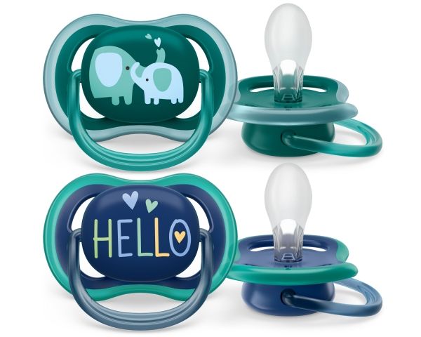 Philips AVENT ultra air SCF349/18 nappattrapp, Klassisk napp, Ortodontisk, Silikon, Pojke/flicka, Tål diskmaskin
