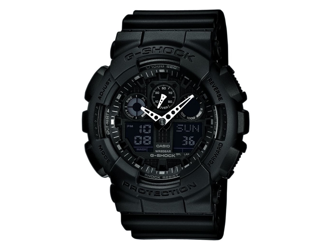 Casio G-Shock GA-100-1A1ER klocka, kvarts, vattentät, svart