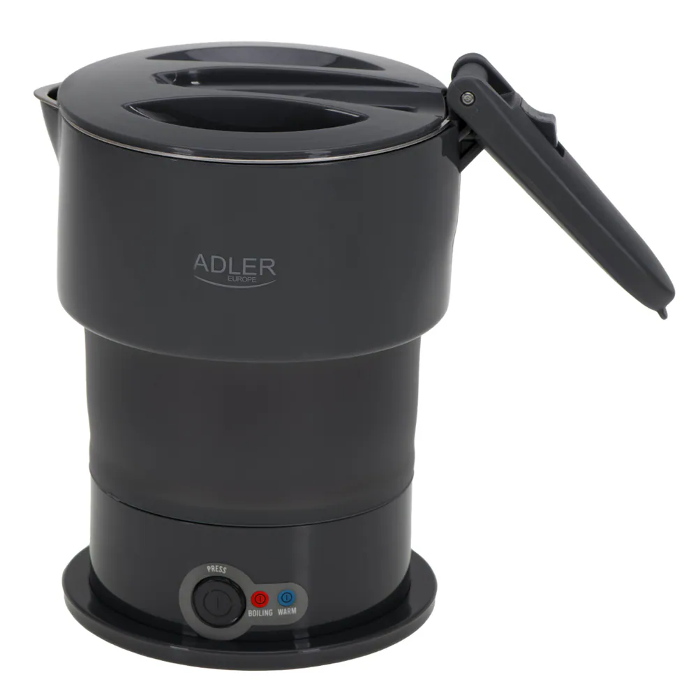 Adler AD 1377G, 0,6 l, 600 W, Grå, Plast, Silikon, Rostfritt stål, Sladdlös, Hålla sig varm funktion