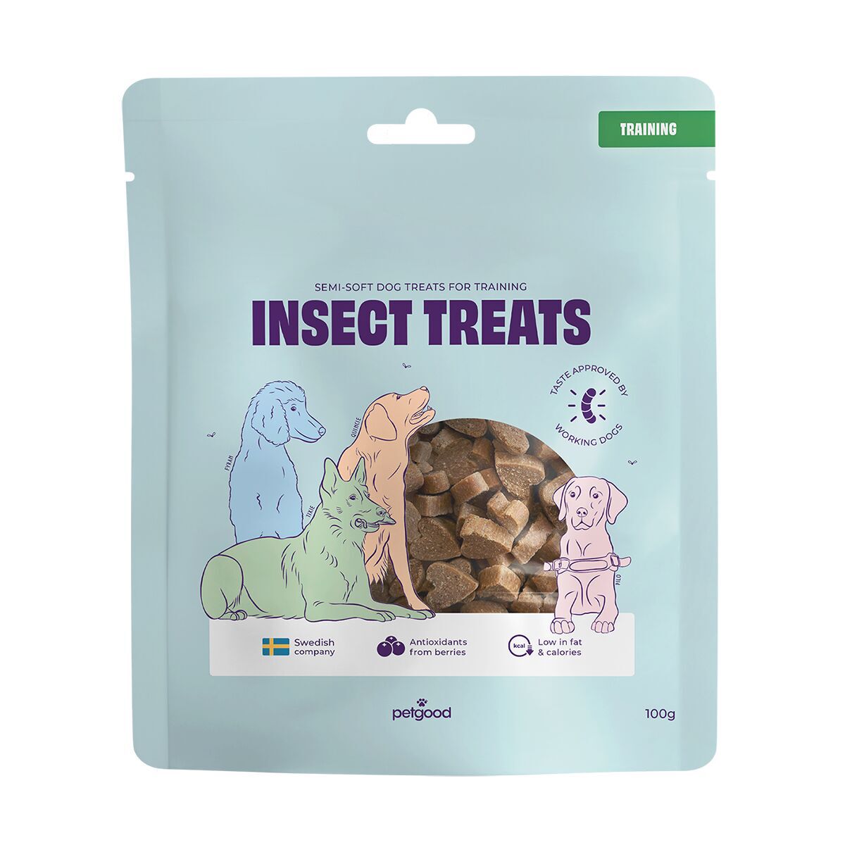 Petgood Hundgodis med insekter & bär 100 g, bild 2