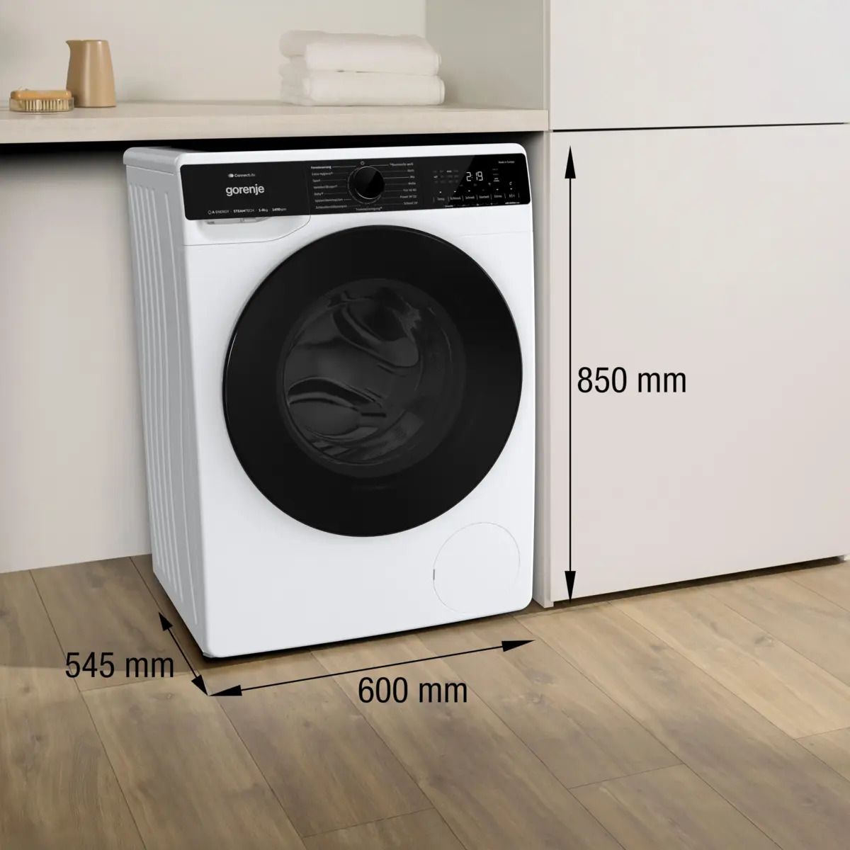 Gorenje - Tvättmaskin - frontmatad - 8 kg