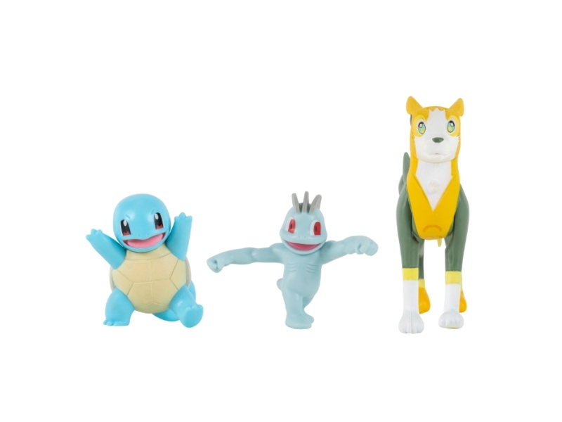 Pokémon Battle Figure 3-pack - Squirtle, Machop, Boltund