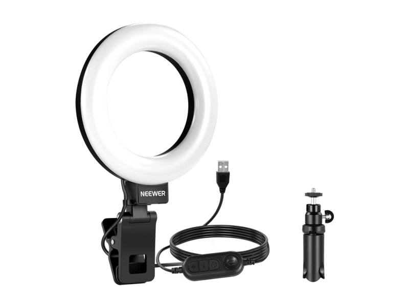 Neewer ringlampa med klämma 5" / bordsstativ BR60, bild 2