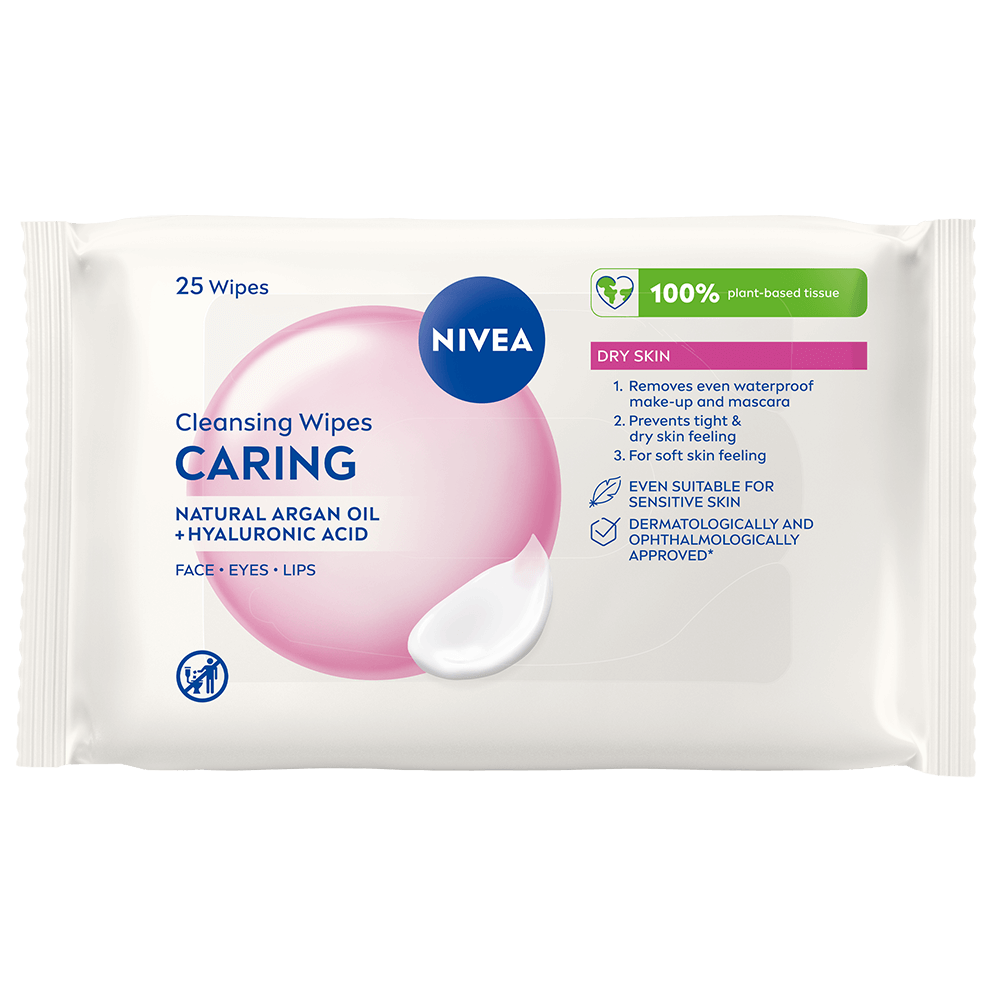 NIVEA 3-in-1 Caring Cleansing Wipes 200 ml