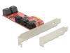 DeLOCK Expansionskort PCIe x2 → 10x SATA Lågprofil