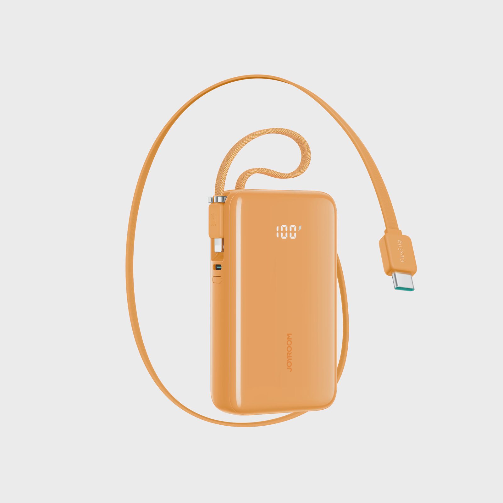 Joyroom 35W Mini Powerbank 10000mAh meddubbla kablar - Orange