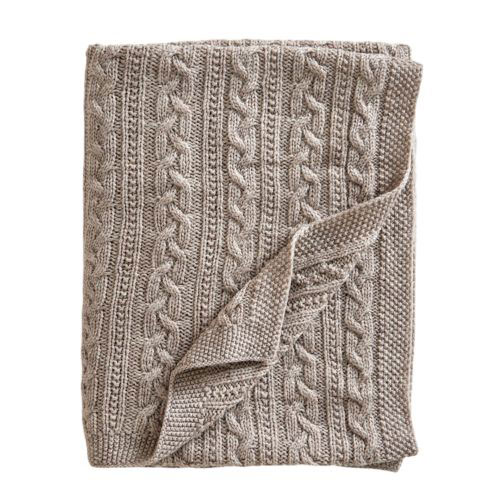 Jack o Juno Stickad Babyfilt Merinoull Oatmeal, 1 st